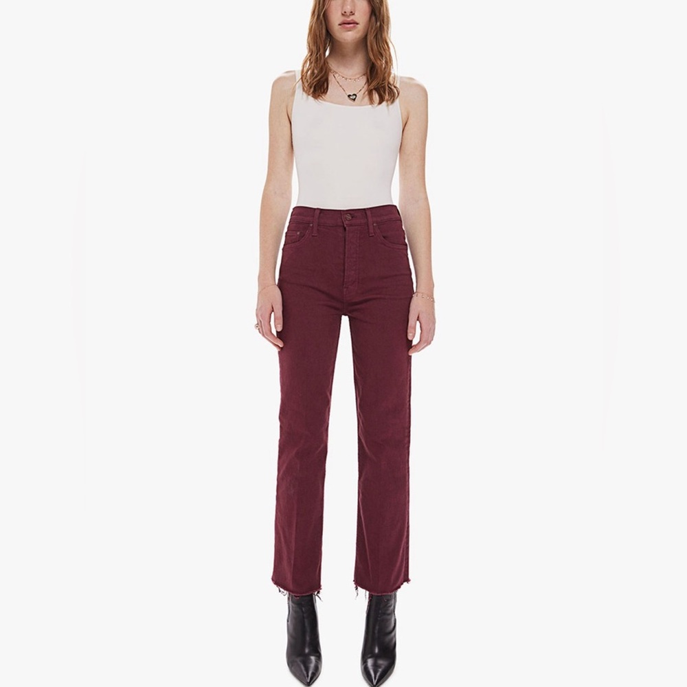 NWT $200 Mother The Tripper Ankle Fray Jeans Sz 29